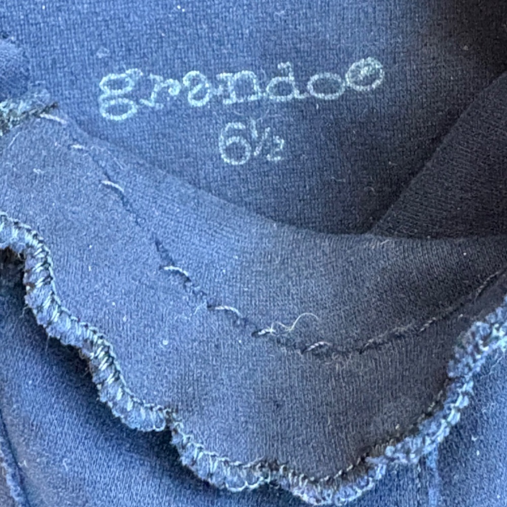 Grandoe vintage gloves suede navy 6.5 - Picture 4 of 6